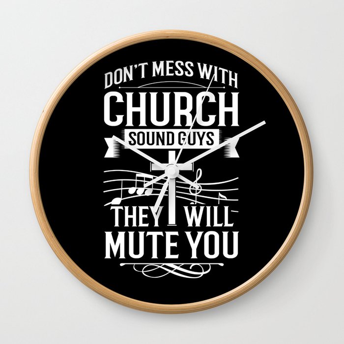 Church Sound Engineer Audio System Music Christian Wall Clock