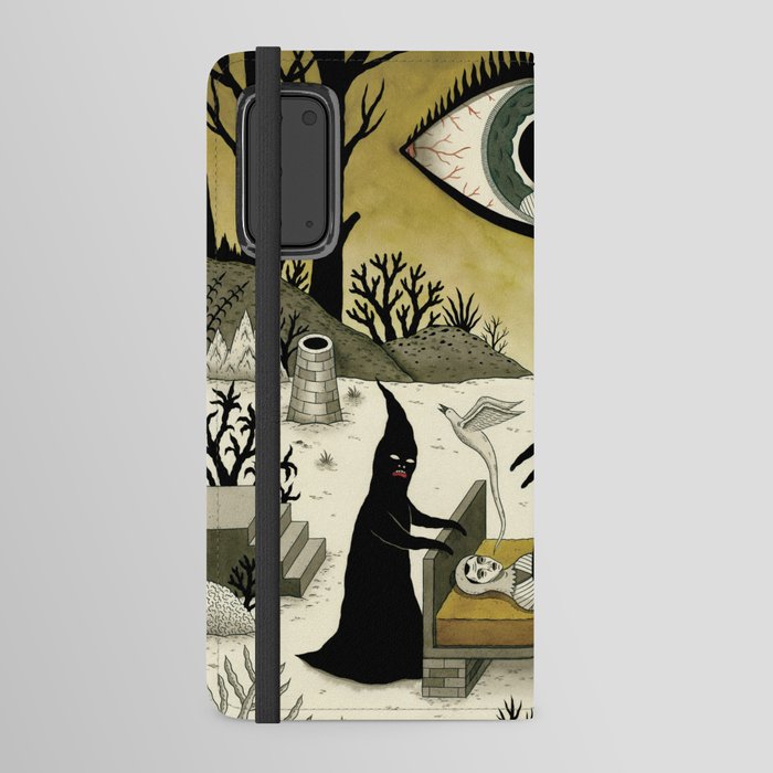 Three Shadow People Terrify a Victim During an Episode of Sleep Paralysis Android Wallet Case