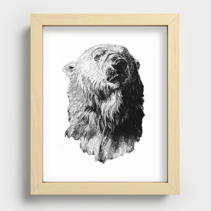 Polar Bear Hope Recessed Framed Print