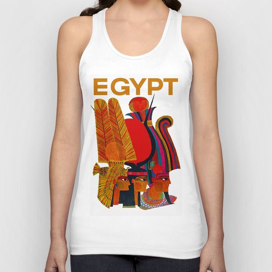 Vintage Egypt Headdress Travel Unisex Tank Top