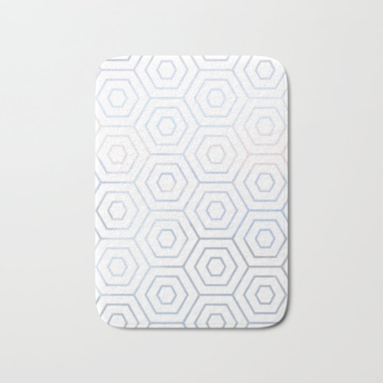 Bee Hive Pattern Blue No.2 Bath Mat