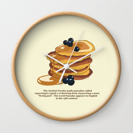 Fluffy Pancakes Wall Clock
