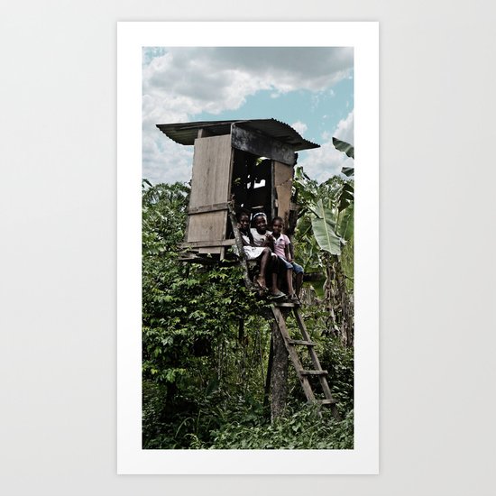 Village smiles Art Print