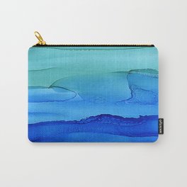 Alcohol Ink Seascape Carry-All Pouch