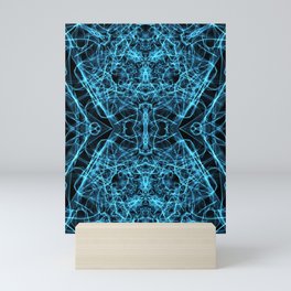 Liquid Light Series 31 ~ Blue Abstract Fractal Pattern Mini Art Print
