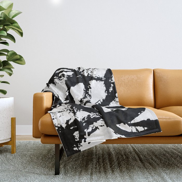 Dance Black and White Throw Blanket