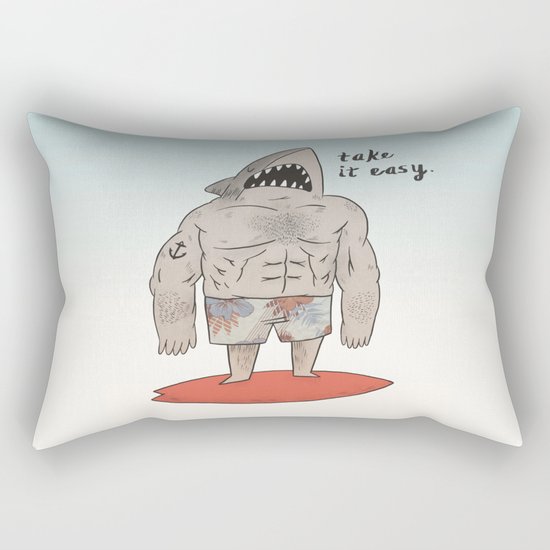 Surf Shark Rectangular Pillow