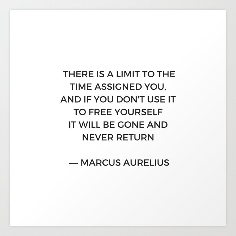 Stoic Wisdom Quotes Marcus Aurelius Meditations Free Yourself Art Print By Myrainbowlove Society6