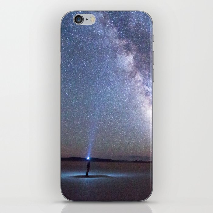 Camping under the Milky Way and stars. iPhone Skin