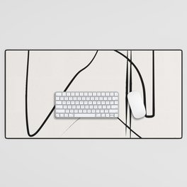 The overlapping lines Desk Mat