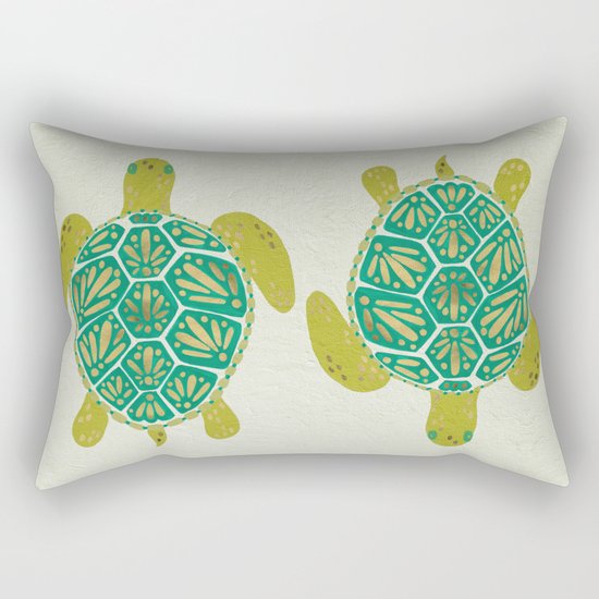 Green Sea Turtle Rectangular Pillow