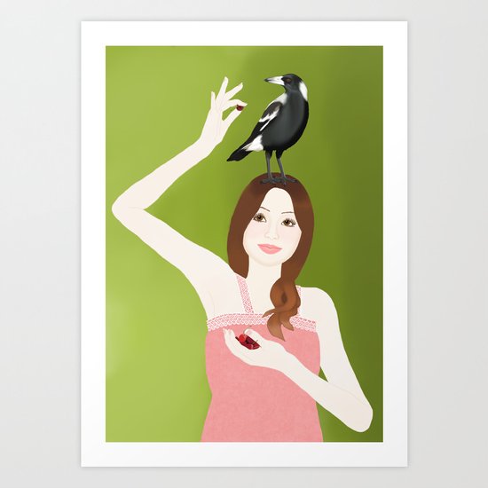 Magpie Art Print