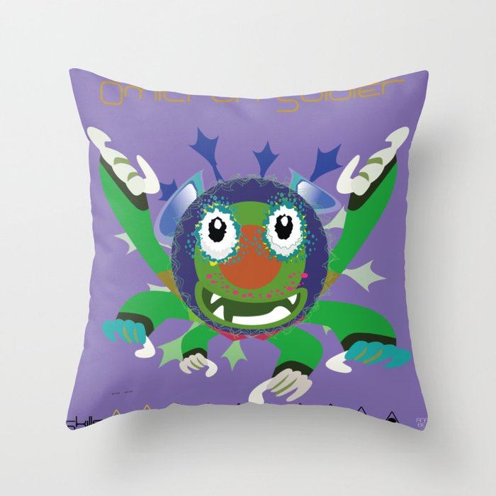 Omicron-Soldier-57 Throw Pillow