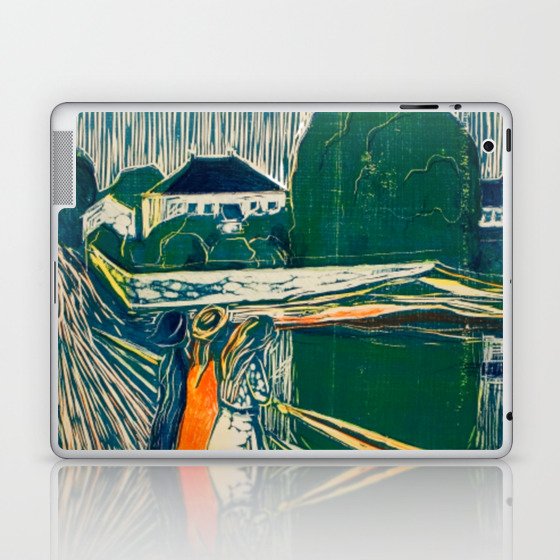 The Girls on the Bridge Edvard Munch Famous Painting Laptop & iPad Skin