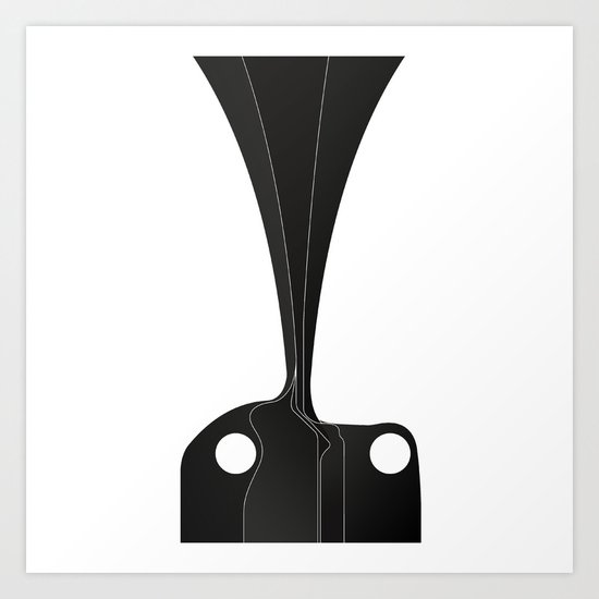 Silhouette Racers - Bugatti Type 57C (Light Version) Art Print