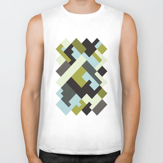 Rectangular geometric Biker Tank