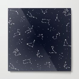 Constellations  Metal Print | Sky, Night, Digital, Chalk Charcoal, Space, Star, Acrylic, Darksky, Comet, Stars 