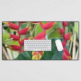 Heliconia Rostrata Exotic Flower Desk Mat