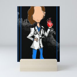 Caricature doctor  Mini Art Print