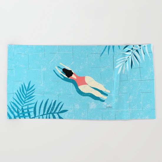 Summer day Beach Towel