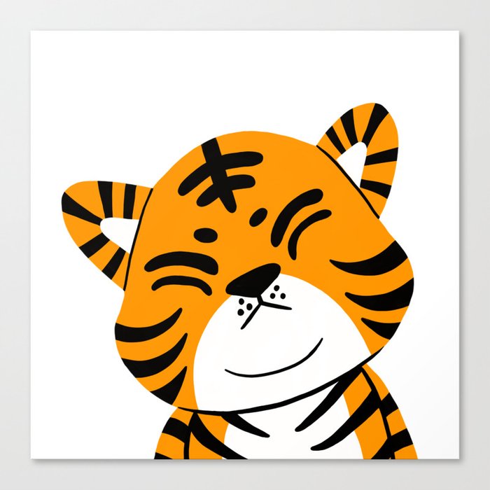 Grumpy Tiger Canvas Print