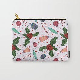 A Vintage Christmas Pattern Carry-All Pouch