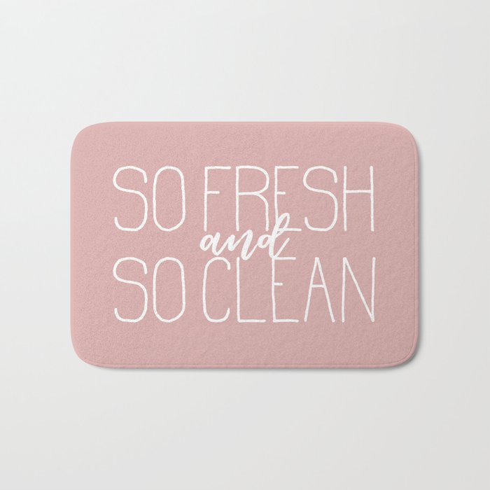 So Fresh and So Clean Pink Bath Mat