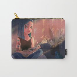 TATTOO GIRL PLAYING UKULELE Carry-All Pouch | Digital, Drawing 