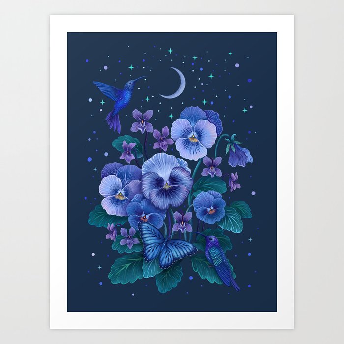 Violet - February Flower  Art Print