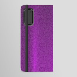 Purple Silk Metallic Floral Modern Collection Android Wallet Case