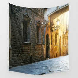 Barcelona - Early Morning in the Barrio Gotico Wall Tapestry