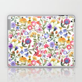 Colorful Watercolor Flowers Laptop & iPad Skin