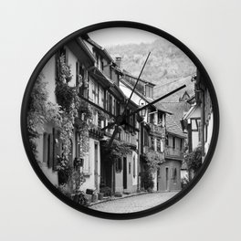Quaint Street, Kaysersberg, France Wall Clock