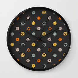 Sprocket Wheels Pattern Wall Clock