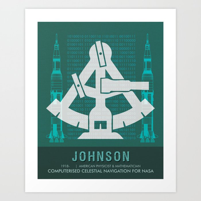 Science Posters - Katherine Johnson - Mathematician, Physicist Art Print