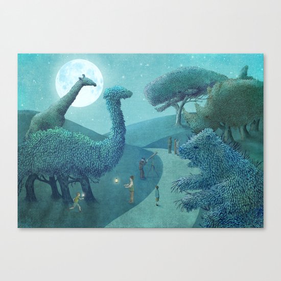 Summer Park - Night Canvas Print