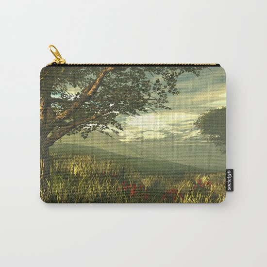 Summer tree in a poppy field Carry-All Pouch