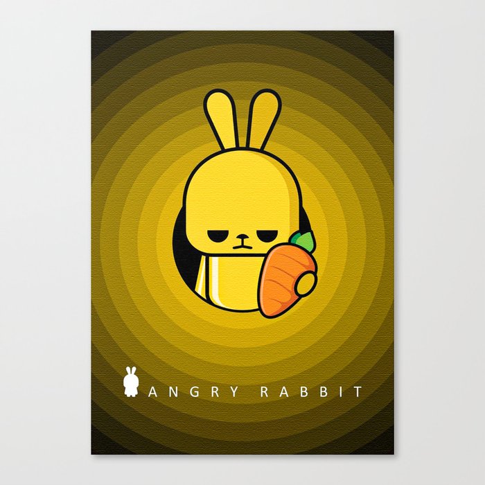 Angry Rabbit Canvas Print
