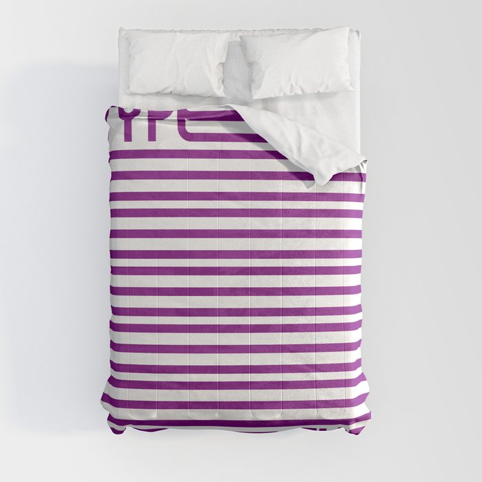 Type Stripes (Purple) Comforter