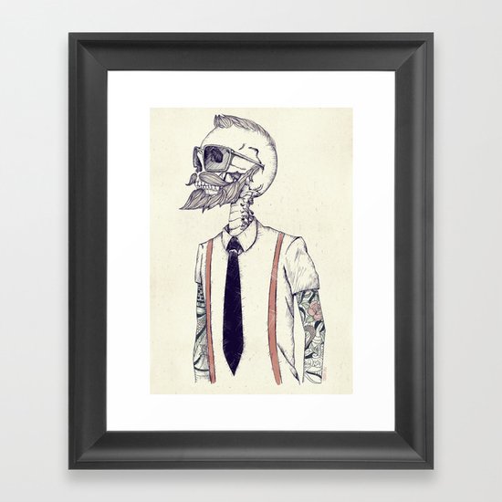 The Gentleman becomes a Hipster Framed Art Print