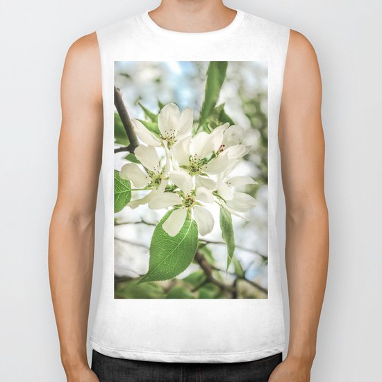 the Apple blossoms Biker Tank