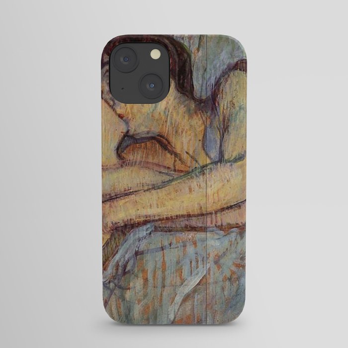 Henri De Toulouse Lautrec In Bed The Kiss Painting iPhone Case