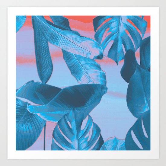 Electric blue botanics (everyday 8/365) Art Print
