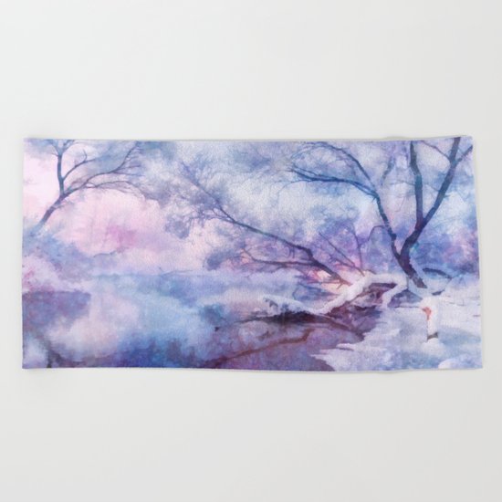 Winter fairy tale Beach Towel