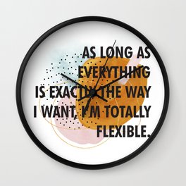 Witty Quote Watercolour Wall Clock