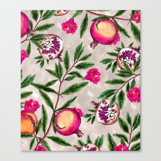 Pomegranate Pattern #society6 #decor #buyart Canvas Print