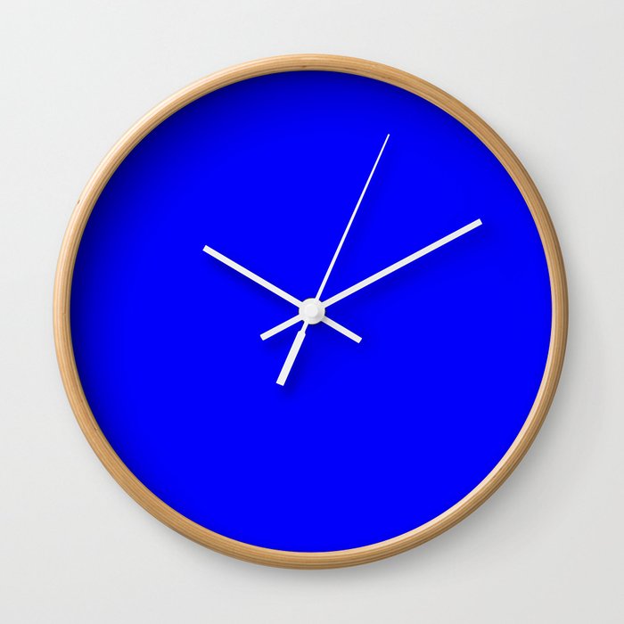 Monochrome  blue 0-0-255 Wall Clock