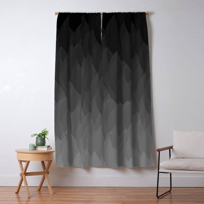Fade To Black Ombre Flame Grant Grayscale Pattern Blackout Curtain By Anjchang Society6 Fade To Black Ombre Flame Grant