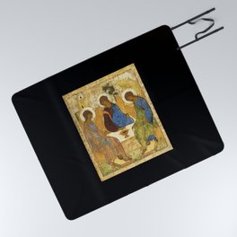 The Holy Trinity Painting Andrei Rublev Hospitality Of Abraham 1411 Picnic Blanket