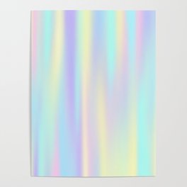 Pastel rainbow abstract Poster